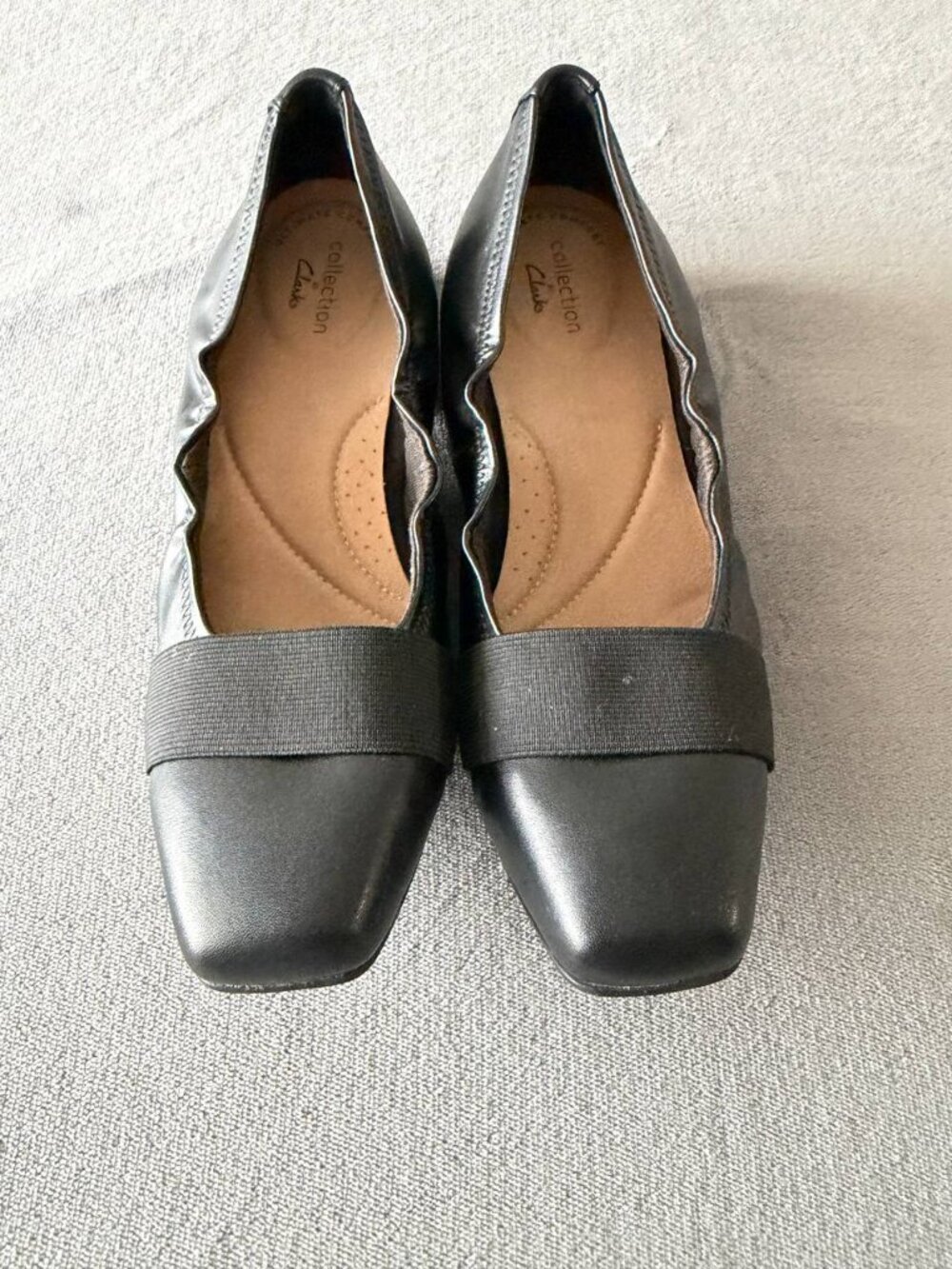Clarks Women's Tilmont Slip Ballet Flats, Black Size 7